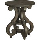 Magnussen Bellamy Round Accent End Table in Peppercorn
