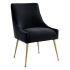 TOV Furniture Beatrix Black Velvet Side Chair