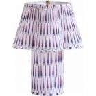 TOV Furniture Corrine Streaked Cotton Table Lamp - Purple and White (Dropshippable)