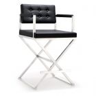 TOV Furniture Director Black Stainless Steel Counter Stool