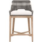 Essentials For Living Woven Tapestry Counter Stool Dove Flat Rope