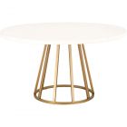 Essentials For Living Traditions Turino Concrete 54" Round Dining Table in Gold