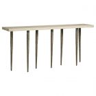 Universal Furniture Avaline Lowry Console Table in Metal Finish & White Travertine Top (BLACKFRI5)