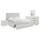 Universal Furniture Oasis Shoreline Panel Storage Bedroom Set with 2 Drawer Nightstand
