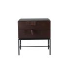 Lily Koo Vincent Nightstand in Amber, Black Monochrome