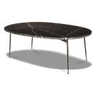 Mobital Tuktuk Large Coffee Table in Black Marble, Black Hammered Iron Legs 