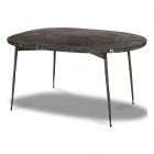 Mobital Tuktuk Small Coffee Table in Black Marble Edge/Black Iron Legs 
