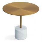 Mobital Circulo White Marble Low End Table