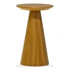 Mobital Tower Low End Table in Walnut Veneer 