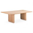 Moe's Home Collection Round Off Large Dining Table in Natural Oak
