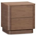 Moe's Home Collection Round Off Tall Nightstand in Walnut Brown (Dropshippable)