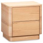 Moe's Home Collection Round Off Tall Nightstand in Natural Oak (Dropshippable)