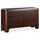 Moe's Home Collection Rowan 6 Drawer Dresser in Dark Brown
