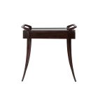 Lily Koo Zechar Side Table in Truffle / White Lacquer
