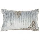 Nourison Home Sofia Ribbed Stripe 12" x 20" Powder Indoor Throw Pillow