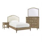 Aspenhome Provence Full Upholstered Bedroom Set - Patine #451