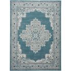 Nourison Home Passion PSN03 5'3" x 7'3" Turquoise Grey Bohemian Indoor Rug (Dropshippable)