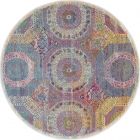 Nourison Home Ankara Global ANR05 4' x Round Multicolor Round Bohemian Indoor Rug