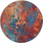 Nourison Home Celestial CES08 4' x Round Atlantic Modern Indoor Rug (Dropshippable)