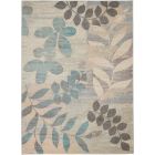 Nourison Home Tranquil TRA01 6' x 9' Ivory/Light Blue Farmhouse Indoor Rug (Dropshippable)