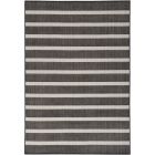 Nourison Home Positano POS03 7' x 10' Black Ivory Modern Rug (Dropshippable)
