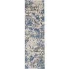 Nourison Home Rustic Textures RUS08 2'2" x 7'6" Grey/Blue Modern Indoor Rug (Dropshippable)