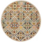Nourison Home Allur ALR03 7'10" x Round Ivory Multicolor Round Bohemian Indoor Rug