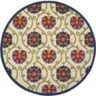 Nourison Home Aloha ALH19 7'10" x Round Blue/Multicolor Contemporary Rug
