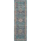 Nourison Home Vintage Kashan VKA01 2' x 6' Blue Vintage Indoor Rug (Dropshippable)
