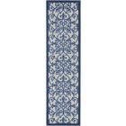 Nourison Home Aloha ALH21 2'3" x 8' Grey/Blue Runner Contemporary Rug