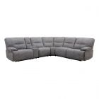 Parker Living Gladiator - Sky 6 Piece Modular Power Reclining Sectional with Power Adjustable Headrests - Black Friday Sale