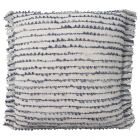 Nourison Home Lifestyle Handmade Stitch Line 20" x 20" Navy Indoor Throw Pillow