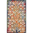 Nourison Home Aloha ALH21 3' x 5' Multicolor Rectangle Contemporary Rug (Dropshippable)