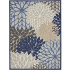 Nourison Home Aloha ALH05 7'10" x 10'6" Blue/Multicolor Rectangle Tropical Rug