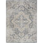 Nourison Home Astra Machine Washable ASW12 5'3" x 7' Grey Blue Rectangle Vintage Indoor Rug