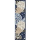 Nourison Home Aloha ALH05 2'3" x 12' Blue/Multicolor Runner Tropical Rug (Dropshippable)