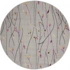 Nourison Home Grafix GRF15 5'3" x Round Grey Contemporary Indoor Rug (Dropshippable)