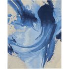 Nourison Home Symmetry SMM01 7'9" x 9'9" Blue/Ivory Modern Indoor Rug (Dropshippable)