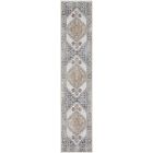 Nourison Home Astra Machine Washable ASW11 2'2" x 8' Grey Gold Runner Vintage Indoor Rug (Dropshippable)
