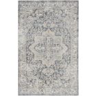 Nourison Home Astra Machine Washable ASW12 4' x 6' Grey Blue Rectangle Vintage Indoor Rug