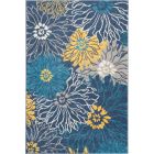 Nourison Home Passion PSN17 3'9" x 5'9" Blue Contemporary Indoor Rug (Dropshippable)