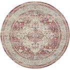 Nourison Home Vintage Kashan VKA07 6' x Round Red/Ivory Vintage Indoor Rug (Dropshippable)