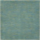 Nourison Home Essentials NRE01 7' x Square Blue Green Outdoor Rug (Dropshippable)