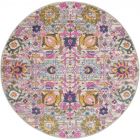 Nourison Home Passion PSN01 4' x Round Silver Bohemian Indoor Rug (Dropshippable)