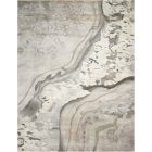 Nourison Home Prismatic PRS05 5'6" x 7'5" Silver Cloud Modern Indoor Rug (Dropshippable)