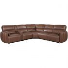 Parker Living Modesto Sable 6 Piece Modular Power Reclining Sectional with Power Adjustable Headrests