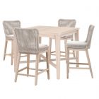 Essentials For Living Woven Carmel- Mesh Outdoor 42" Square Counter Dining Set - CT1CS
