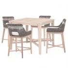 Essentials For Living Woven Carmel-Tapestry Outdoor 42" Square Counter Dining Set - CT1CS2