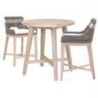 Essentials For Living Woven Carmel-Tapestry Outdoor 36" Round Counter Dining Set - CT2CS1