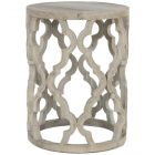Essentials For Living Bella Antique Clover End Table in Smoke Gray (Dropshippable)